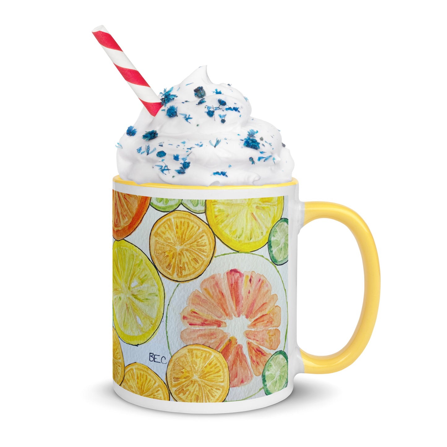 Citrus Mug with Color Inside