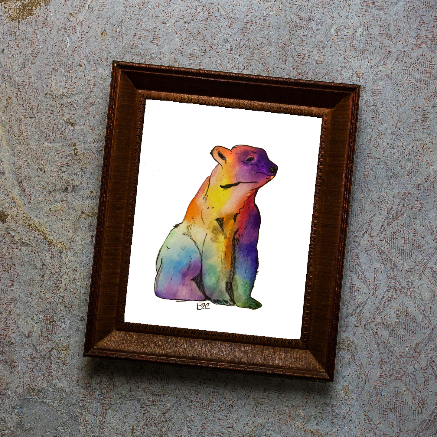 Rainbow Series: Polar Bear Print